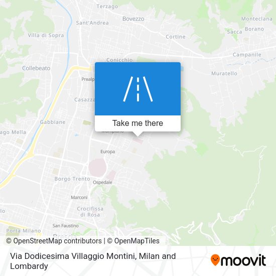 Via Dodicesima Villaggio Montini map
