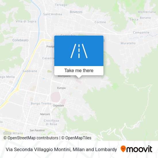 Via Seconda Villaggio Montini map