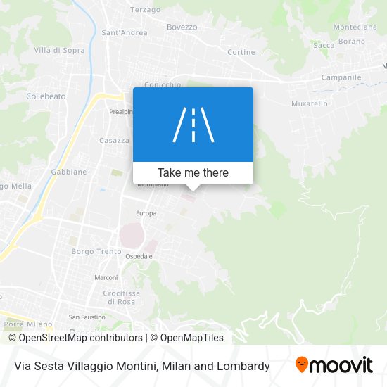 Via Sesta Villaggio Montini map
