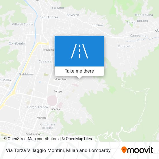 Via Terza Villaggio Montini map