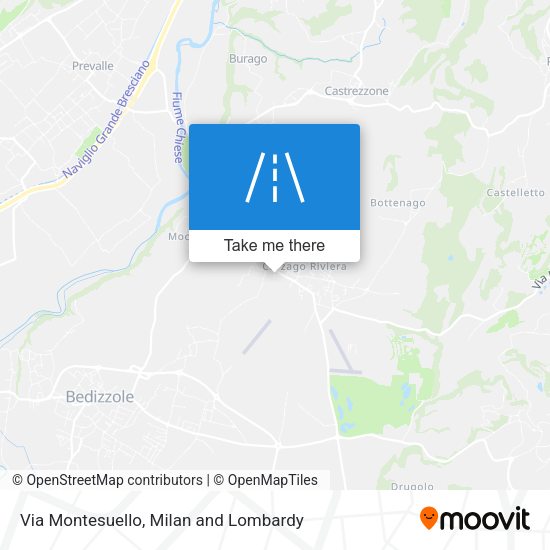 Via Montesuello map
