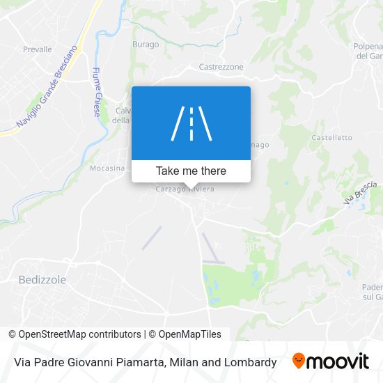 Via Padre Giovanni Piamarta map