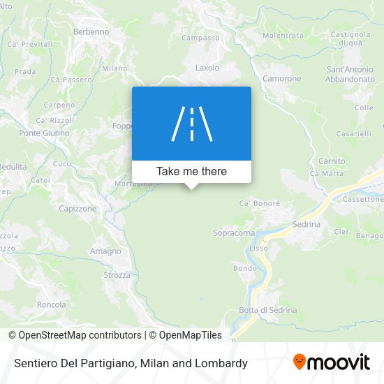 Sentiero Del Partigiano map