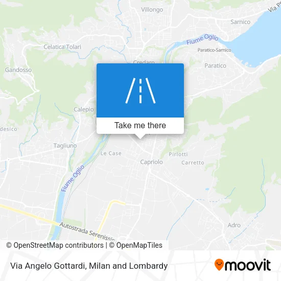 Via Angelo Gottardi map