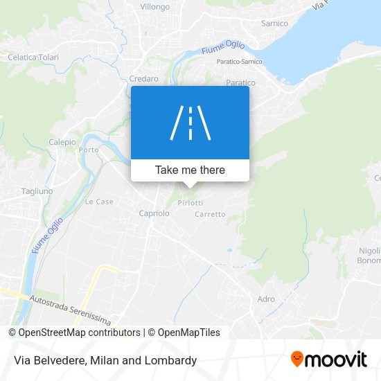 Via Belvedere map
