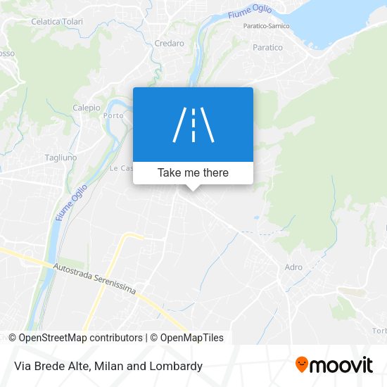 Via Brede Alte map