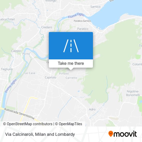 Via Calcinaroli map