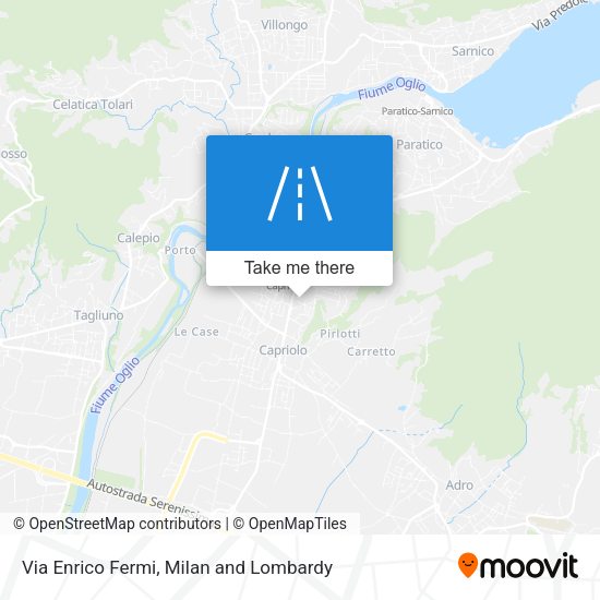 Via Enrico Fermi map