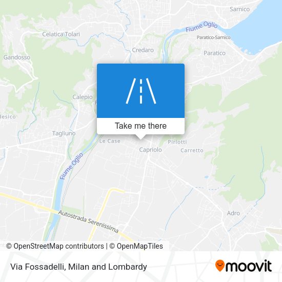 Via Fossadelli map