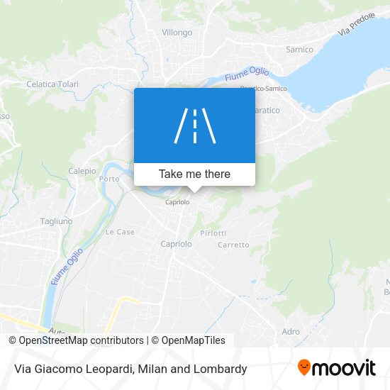 Via Giacomo Leopardi map