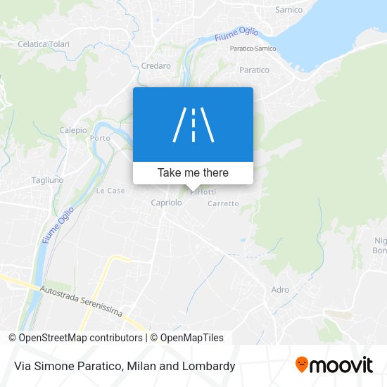 Via Simone Paratico map