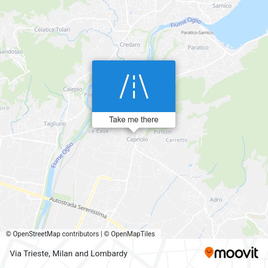 Via Trieste map