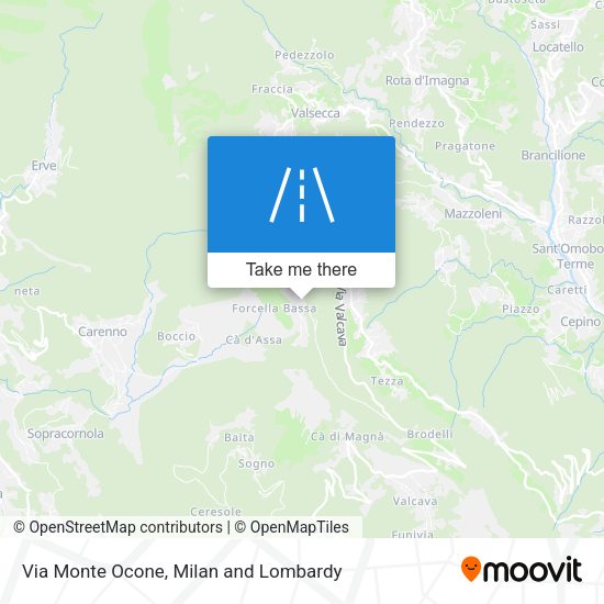 Via Monte Ocone map