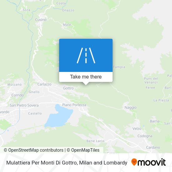 Mulattiera Per Monti Di Gottro map