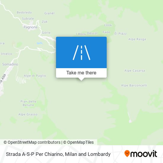 Strada A-S-P Per Chiarino map