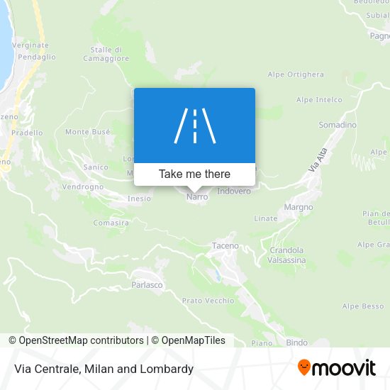 Via Centrale map