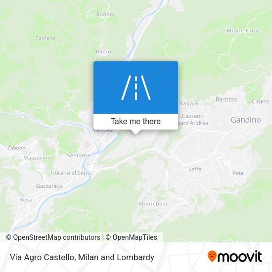 Via Agro Castello map