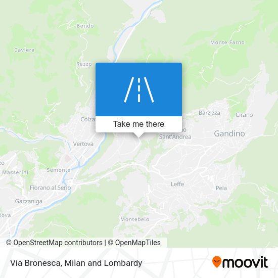 Via Bronesca map