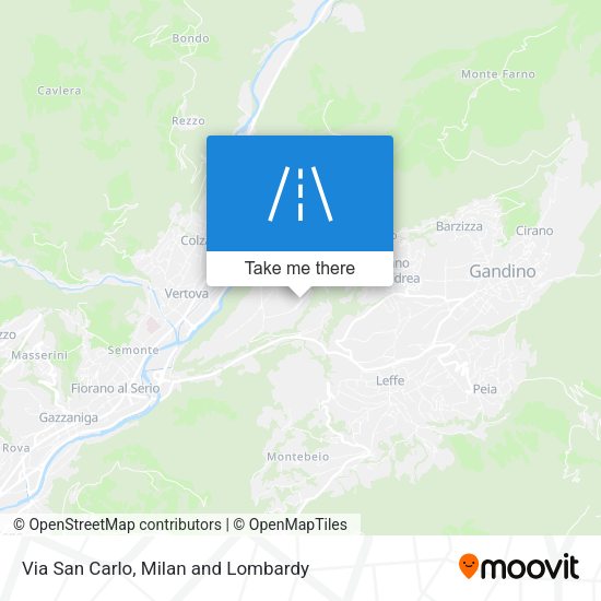 Via San Carlo map