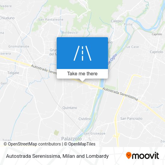 Autostrada Serenissima map