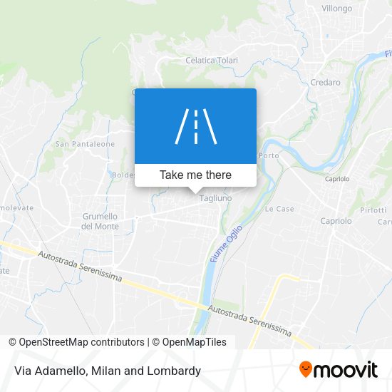 Via Adamello map
