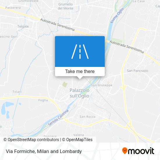 Via Formiche map