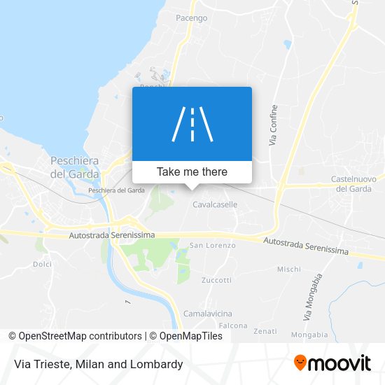 Via Trieste map