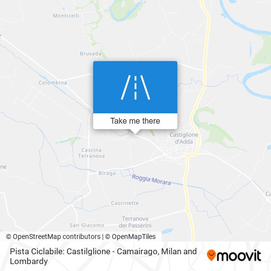 Pista Ciclabile: Castilglione - Camairago map