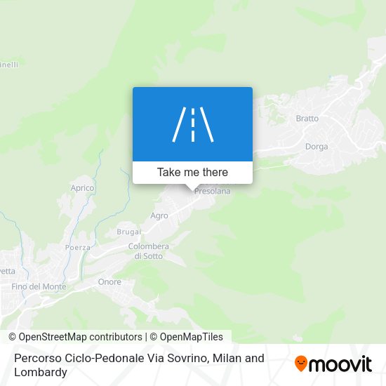 Percorso Ciclo-Pedonale Via Sovrino map