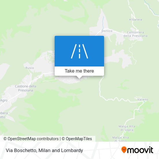 Via Boschetto map