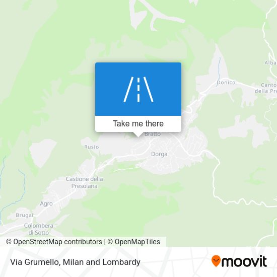 Via Grumello map