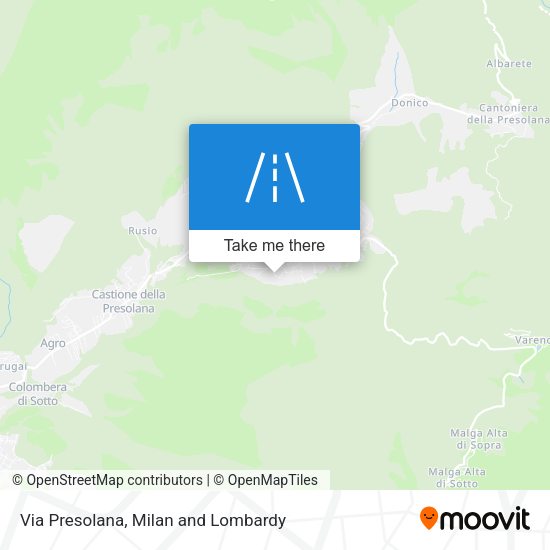 Via Presolana map