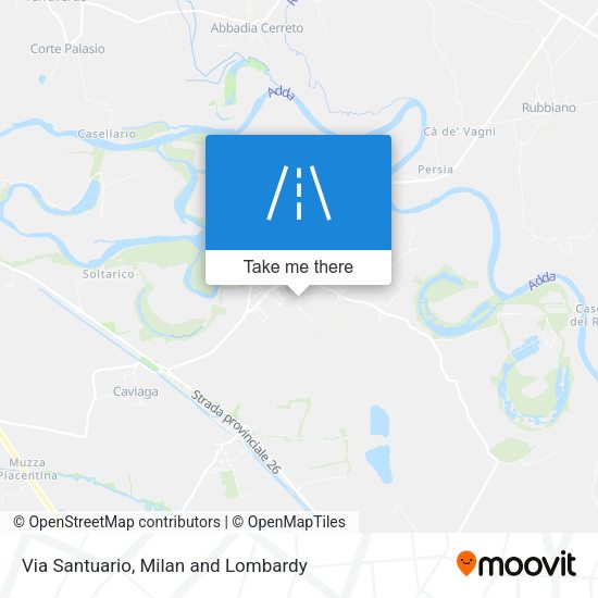 Via Santuario map