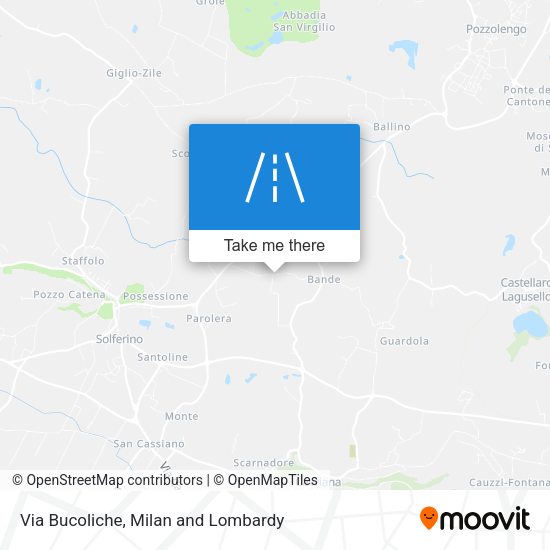 Via Bucoliche map