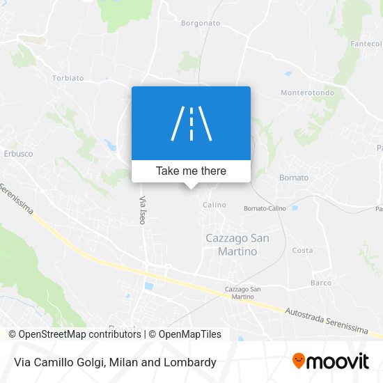 Via Camillo Golgi map