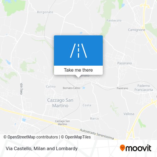 Via Castello map