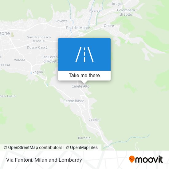 Via Fantoni map