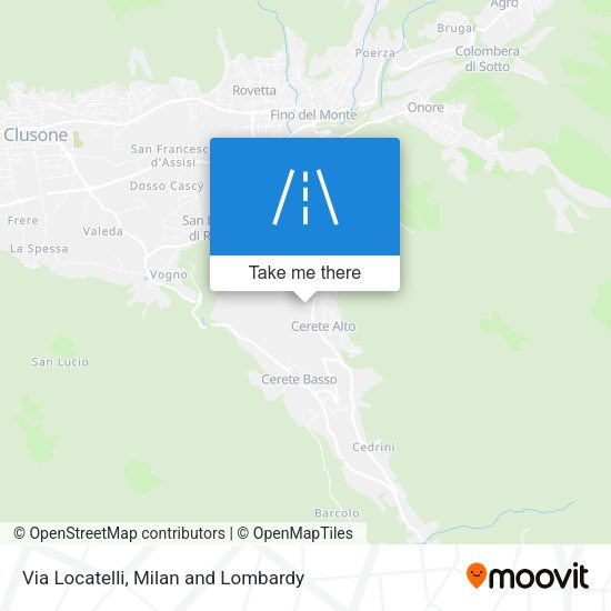 Via Locatelli map