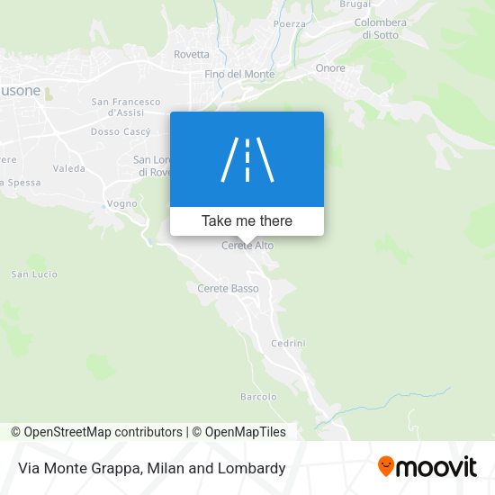 Via Monte Grappa map