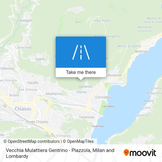 Vecchia Mulattiera Gentrino - Piazzola map