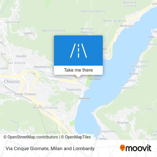 Via Cinque Giornate map