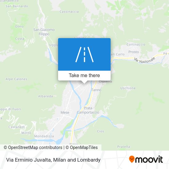 Via Erminio Juvalta map