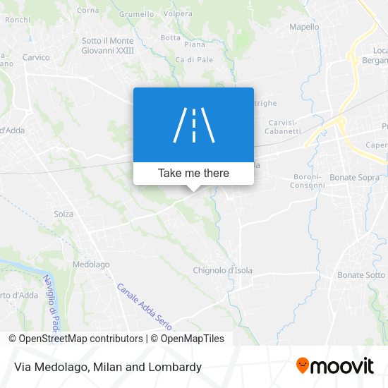 Via Medolago map