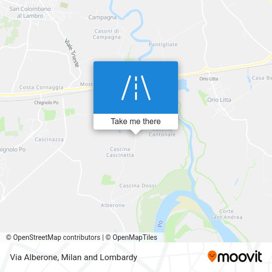 Via Alberone map