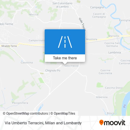 Via Umberto Terracini map