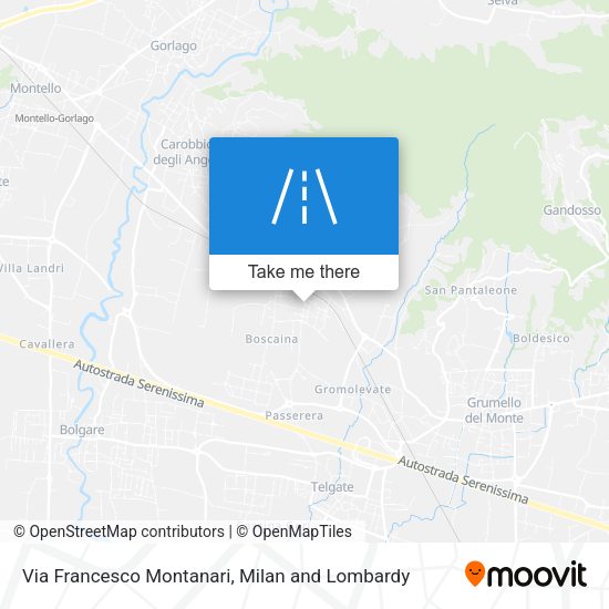 Via Francesco Montanari map