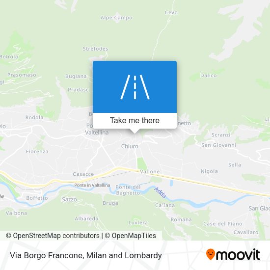 Via Borgo Francone map
