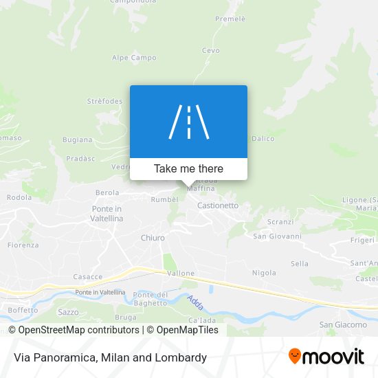 Via Panoramica map