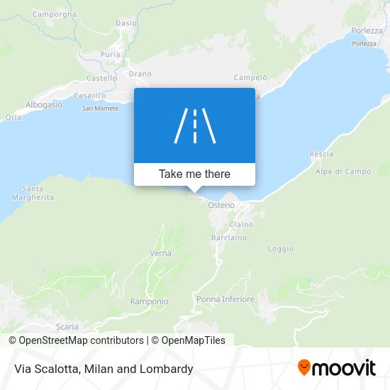 Via Scalotta map