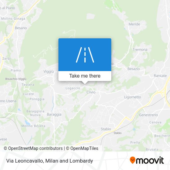 Via Leoncavallo map